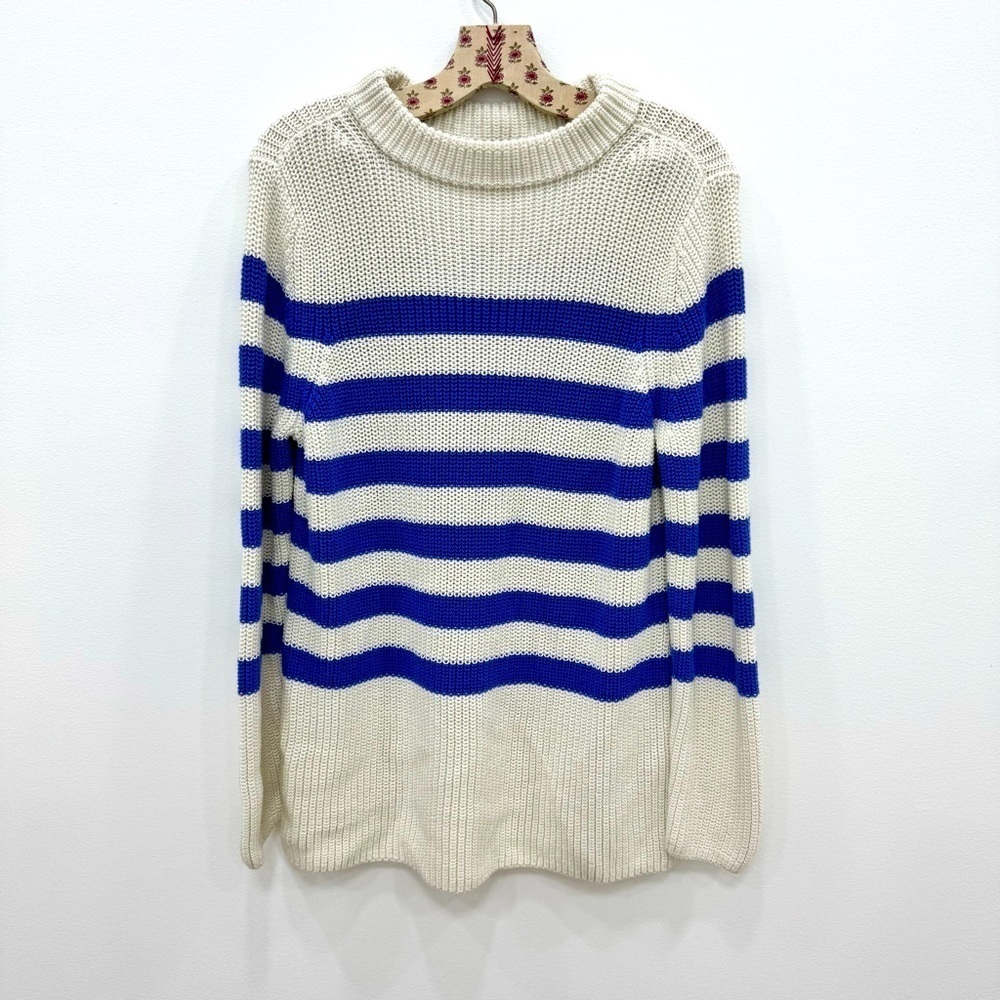 Talbots shaker stitch Beach sweater 100% cotton Sz petite Lg